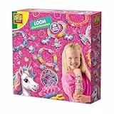 SES Creative - Unicorn Loom-Armbänder mit Charms - Loom-Armbänder zum Basteln und Verzieren - Mit Einhorn-Anhängern und Perlen - Loom-Gummibänder in 15 verschiedenen Farben