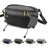 Bauchtasche Gürteltasch für Maximalen Stauraum - Ultraleichte Sport Hüfttasche,Wasserdicht Nylon Fanny Tasche für Outdoor Reisen Sport Wandern Joggen Hundespaziergänge (Schwarz)