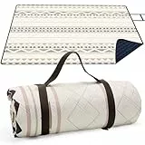 LARUTAN Picknickdecke 200x300 cm, wasserdicht & waschbar, Faltbare Stranddecke mit Tragegriff, große Outdoor Decke für Strand, Camping, Park & Picknick, Marrakesh
