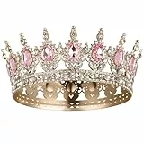 AOOSA Krone Damen, Tiara Sparkly Strass, Vintage Diadem Gold, Krone für Torte, Glitzernde Diadem Haarschmuck für Mädchen, Prinzessinnen,Geburtstag Party, Braut Geburtstag Hochzeit Festzug
