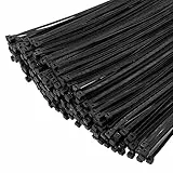 XINGO 1000 Stück Kabelbinder Schwarz, 300mm x 4.8mm, 22,7 kg Zugfestigkeit, UV-beständig, Selbstsichernde Kabelbinder für drinnen und drauße