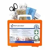 First Aid Only Erste Hilfe Koffer DIN 13157 mit Wandhalterung | Kompakter Verbandskasten für Betriebe und Haushalte gefüllt nach DIN 13157:2021 | Inkl. Tragegriff & Montagematerial | P-51002 00