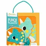 Avenue Mandarine KC162C Kreuzstich-Set für Kinder, ab 6 Jahren, Dinosaurier zum Nähen, Stoff, 18 x 18 cm, Nadel, Kunststoffnadel, Anleitung, mehrfarbig