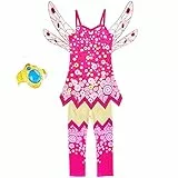 Raveparty Karneval Kostüm Mädchen, mit Flügel und Hose Verkleidung Costume Mädchen, Faschingskostüme, für Cosplay, Karneval Party. (Style B, 120)