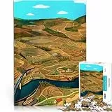 1000-teiliges Puzzle für Erwachsene “Douro” Aus Karton，ab 14 Jahren Heimdekoration Geschenke zum 。Größe：26x38cm/10.2x14.9Zoll