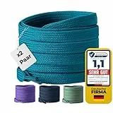 LaceHype 2 Paar Premium Schnürsenkel flach [10 mm breit ] LC1 reißfest Schuhbänder Ersatz Shoelaces aus Polyester für Sneaker, Sportschuhe, Laufschuhe, Turnschuhe (Türkis, 120)