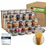 Viwares Vorratsdosen mit Deckel Luftdicht, 25er Vorratsbehälter Set BPA-Frei, Vorratsdose zur Müsli Mehl Aufbewahrung Küche, Praktische Organizer Küche, Frischhaltedosen für Lebensmittelaufbewahrung