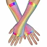Boland - Handschuhe New York, Netzhandschuhe, Stulpen, 80er Jahre, dehnbar, Kostüme, Karneval, Mottoparty