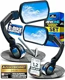 NEXTCOVER® Fahrradspiegel für Lenker [SET] – E-Bike & Pedelec geeignet I ProVision-Echtglas I fest sitzender Fahrrad Rückspiegel I Spiegel links I Rückspiegel Fahrrad I EScooter