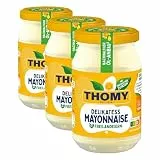THOMY Delikatess-Mayonnaise 250ml - Glas, 3er Pack (1 x 250ml)