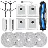 DianSung Zubehör für Ecovacs Deebot Mini Staubsauger Ersatzteil,1 Hauptbürste,4 Wischtücher,4 Staubbeutel,4 Seitenbürsten,2 Filter