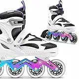 Movino Inline Skates Cruzer Two Rollschuhe Kinder Mädchen Jungen Inliner Rollerskates Fitness Sport Outdoor Inliner für Kinder Inlineskates Verstellbar Großen Rädern 80 mm Kids-Inliner, L (38-41)