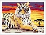 Ravensburger CreArt 28553 - Majestätischer Tiger - Malen nach Zahlen für Kinder ab 11 Jahre, Malset mit Rahmen, Pinsel und Acrylfarben, Geschenk für Mädchen und Jungen