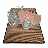 EVA Drive Premium Schutzmatte für Bakfiets Wide | Passgenaue Lastenrad Fußmatte | Rutschfester Bodenmatte Teppich | Lastenrad Zubehör | Pflegeleicht & Umweltfreundlich | mit Einfassung | Farbe Braun