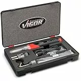 Vigor Kunststoff Reparatursatz 134-teilig V3551N 50W für schnelle und stabile Reparaturen inkl. Edelstahl-Clips, Schweißstäbe und Verstärkungsgitter