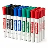 Amazon Basics Low-Odor Dry Erase Whiteboard Markers, Chisel Tip, 4 Assorted Colors, 36 Count