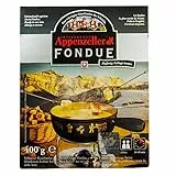 APPENZELLER Schweizer-Käse Appenzeller-Fondue-Käse 4x 400g Swiss Schweizer Käsefondue für Fondue-Topf oder Caquelon cremig fein-herb zart-schmelzend (4)