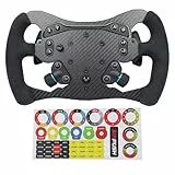 Lenkrad aus echter Karbonfaser für Logitech G Pro SIM Rennrad, ersetzt superleicht, kompatibel mit Logitech G RS Nabenschaltung mit Wildledergriff