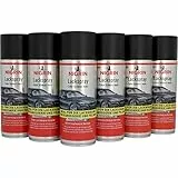 NIGRIN Lackspray, 6 x 400 ml, mattschwarzer Autolack, schützt Felgen und Karosserie vor Rost, schnell trocknend, Schwarz Matt