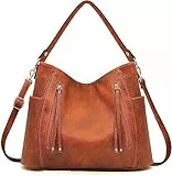 BestoU Handtasche Damen Gross Leder Groß Shopper Tasche Umhängetasche Schultertasche Tragetasche Henkeltasche Elegant Damen (Braun)