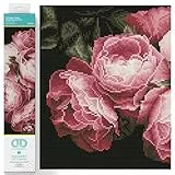 DIAMOND DOTZ 2592472 Original 5D Diamond Painting Squares Set, Vintage Rosen, DIY Diamant-Malerei-Kit mit quadratischen Glitzersteinen für Erwachsene und Kinder ab 12 Jahren, Intermediate