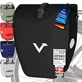 Valkental® Große & wasserdichte Gepäckträgertasche - Fahrradtasche für Gepäckträger mit großen Reflektoren [Abschließbar] Bombenfester Sitz - Mehrfach ausgezeichnet - Gefertigt für Langlebigkeit