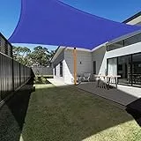Ankuka Sonnensegel Wasserdicht 3x4m Marineblau Sonnensegel Rechteckig mit Seile 98% UV Schutz Geeignet für Garten Terrasse und Camping