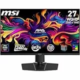 MSI MAG 273QP QD-OLED X24 26,5-Zoll-WQHD-Gaming-Monitor – 2560 x 1440 Quantum Dot OLED Panel 240 Hz / 0,03 ms, 99% DCI-P3, ΔE≤2, DisplayHDR True Black 400, DP 1.4a, HDMI 2.1