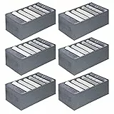 kiximay 6 er Set Schubladen Organizer Schrank Kleiderschrank Aufbewahrungsbox - Wickeltisch Schubladen Ordnungssystem für Garderobe Schlafzimmer für Kleidung, Kinderkleidung, Socken, Unterwäsche