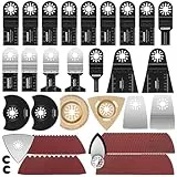 Sägeblätter Kit, CGBOOM 105 tlg aus Kohlenstoffstahl und Edelstahl Oszillierendes Zubehör Set Multifunktionswerkzeug für Fein Multimaster, Dremel, Bosch, Makita DTM51, Einhell