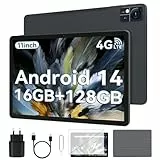 2025 Tablet 11 Zoll Android 14 | Dual 4G SIM 5G WiFi, 16GB RAM + 128GB ROM/1TB TF | Tablet Mit Schutzhülle | Octa-core Gaming Tablets | 13MP + 8MP | 7000mAh | 1280 x 800 | BT 5.0 | GMS | GPS | Grau