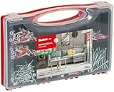 fischer Meister-Box XL Wohnraum, 210-teiliges Dübel- und Schraubenset, 5-10 mm Durchmesser, für Heimwerker und Profis, universeller Einsatz für unbekannte Untergründe im Innenbereich