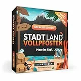DENKRIESEN - Stadt Land Vollpfosten® – Das Kartenspiel - Urlaubs Edition - Meer im Kopf.' | Geschenk | Reisespiel | 120 Karten | 200 Kategorien | ab 8 Jahren | 3-6 Spieler | Familie | Stadt Land Fluss