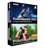 CyberLink PowerDirector 2025 Ultra & PhotoDirector 2025 Ultra Benutzerfreundliches Videobearbeitungsprogramm für PC mit Greenscreen Screen RecorderLeistungsstarkes Bildbearbeitungsprogramm [Box]