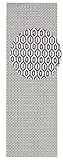 NORTHRUGS In- und Outdoor Teppich Coin 80x200cm - Wetterfest Modern Plain Allover Unifarben Design Läufer für Balkon Terrasse Garten Wintergarten Wohnzimmerteppich Wasserfest in Schwarz