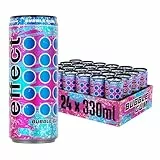 effect Energy Drink BUBBLE GUM – Tray mit 24 x 330 ml Energy Dosen Einweg, Koffeinhaltiges Erfrischungsgetränk mit B-Vitaminen – süßer & intensiver Kaugummi Geschmack, vegan