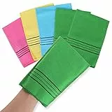 Molain 5 Stück Peeling-Handschuh, koreanisch, asiatisch, Peeling-Waschlappen, italienisches Handtuch, doppelseitig, Peeling-Handschuh zum Entfernen abgestorbener Haut