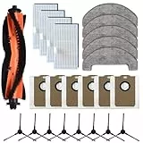 24-teiliges Ersatzteilset für MONSGA MS1 MAX Roboterstaubsauger, inklusive: 1x Hauptbürste, 5x Mopptücher, 4x Filter, 6x Staubbeutel, 8x Seitenbürsten für effiziente Staub- und Schmutzfiltration(B)