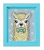 Pracht Creatives Hobby Pixel P31441 Mosaik Geschenkverpackung Alpaka, Pixelbild mit Rahmen, kinderleichtes Stecksystem, ohne Bügeln und Kleben, Steinchen aus Biokunststoff