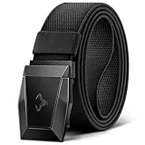 BULLIANT Taktischer Gürtel, Gürtel Herren Arbeitsgürtel Militär Wandern 3,8cm,Schnellverschluss Metallschnalle(Schwarz,115cm/34-38' taille verstellbar)