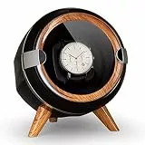 Klarstein Automatik-Uhrenbeweger für Herren & Damen, Watch Winder mit Holz-Look, 4 TPD & 3 Rotationen, Leiser Uhrenbeweger für 1 Uhr