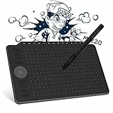 GAOMON M1220 Stifttablett mit 13 Multimedia-Tasten und 8 Tasten für Zeichen, kompatibel mit Android & Windows & Mac OS