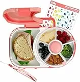 GoBe Kinder-Lunchbox – wiederverwendbarer Snackbehälter mit 5 Fächern und Deckel | BPA- und PVC-frei | spülmaschinenfest | kein Verschütten, auslaufsicher