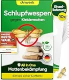 anwerk® Schlupfwespen gegen Kleidermotten - 10 Karten à 1 Lieferungen - Effektiv Kleider Motten bekämpfen - Alternative zur Mottenfalle, Mottenspray, Pheromonfalle
