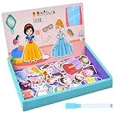 Aolso Magnetisch Anziehpuppen, Princess Magnetisches Ankleidespielset, Künstler zum Ankleiden, Verkleide Dich als Prinzessin Magnetisches Puzzlespielzeug, Prinzessin-Anziehspiel, Magnetspiel