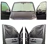 Fensterrollo-Set Kombatibel Mit Ford Transit (2003-2014)(Frontset) Rückenfarbe in Anthrazit, Reversibel und Thermisch
