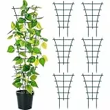 DOPENSPI 6 Stück Rankhilfe Zimmerpflanzen, 24.5x15cm Stapelbare Rankhilfe Klein Garten Pflanzenstütze Wiederverwendbare Pflanzengitter die Zusätzlichen Wachstumsraum für Pflanzen Bieten