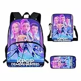 Generisch Schulset – 3-teiliges Set mit Rucksack,Anime Schulrucksack Jungen & Mädchen,Umhängetasche & Federmäppchen,Gaming & Unisex Tasche für Schule & Reisen