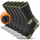 KEECOW Merino Wolle Wandersocken Herren & Damen 3 Paar, Thermo Fleece Socken Wintersocken Warmesocken für Outdoor Sport (DE/NL/SE/PL, Numerisch, 47, 50, Regular, Regular, Grüner)