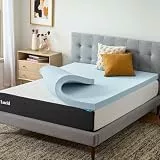 Lucid 7,6 cm Matratzenauflage Full - Gel Infused Memory Foam - Memory Foam Matratzenauflage Full - Belüftetes Design - CertiPur Zertifiziert Blau